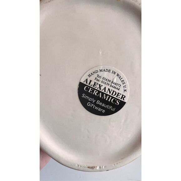 Alexander Ceramics Hand Painted Rooster Coffee Creamer Sugar Bowl Kitchen Decor - Picture 6 of 9